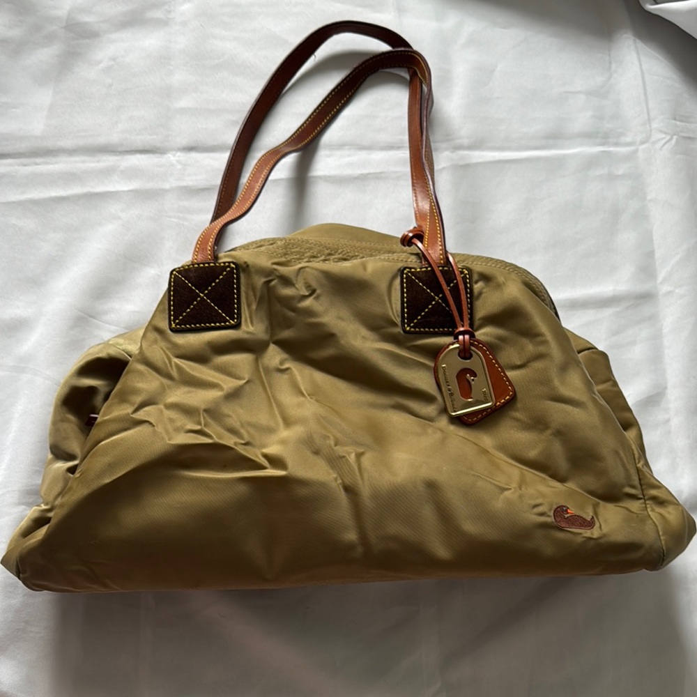 Dooney & Bourke Victoria Nylon Tote, Khaki Green Nylon Duffel Bag